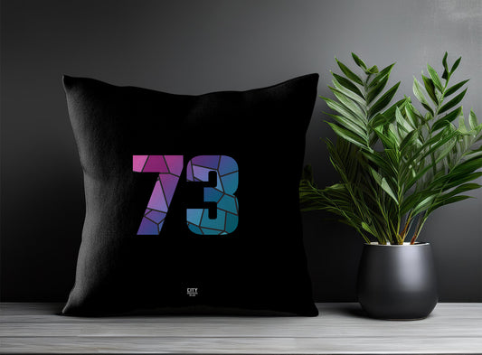 73 Number Pillow Case (Black)