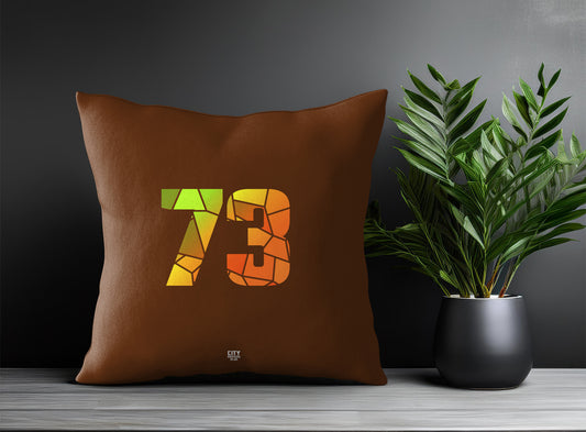 73 Number Pillow Case (Brown)