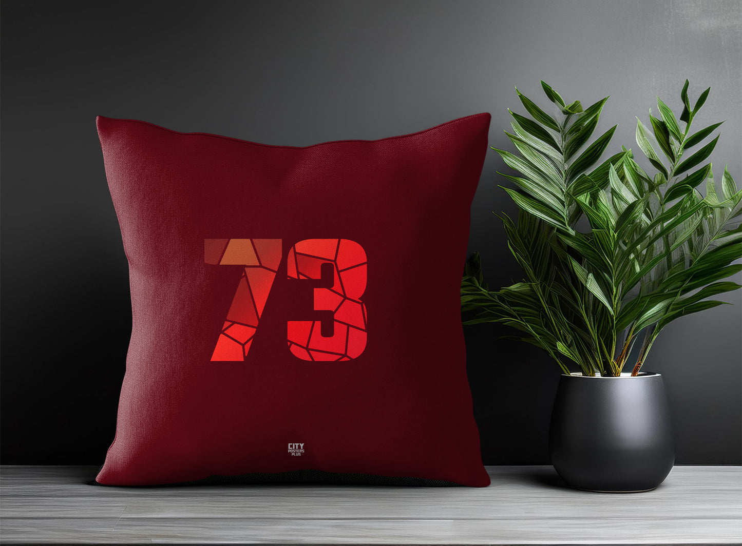 73 Number Pillow Case (Maroon)