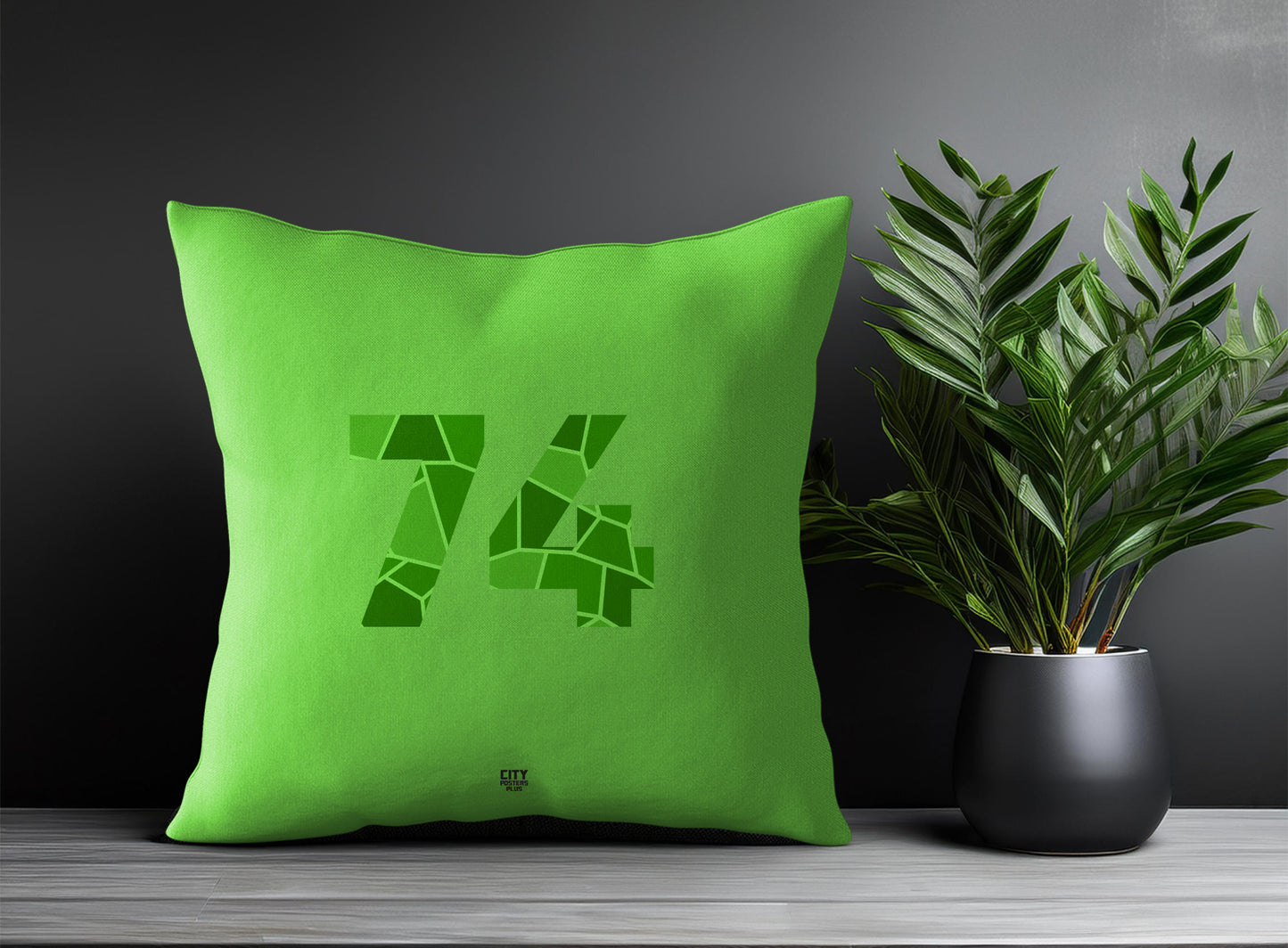 74 Number Pillow Case (Liril Green)