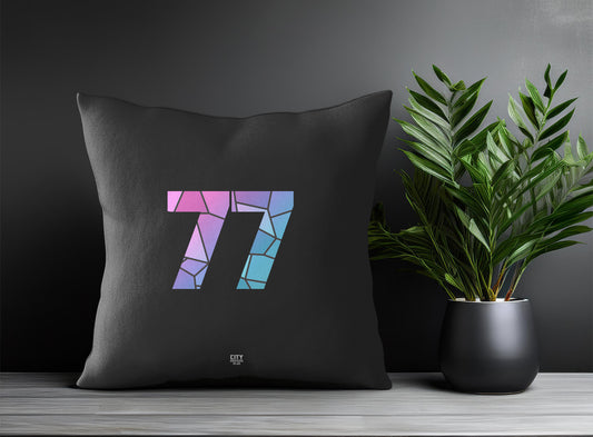 77 Number Pillow Case (Charcoal Grey)