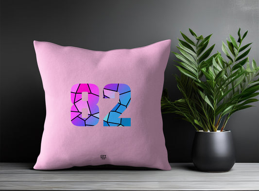 82 Number Pillow Case (Light Pink)