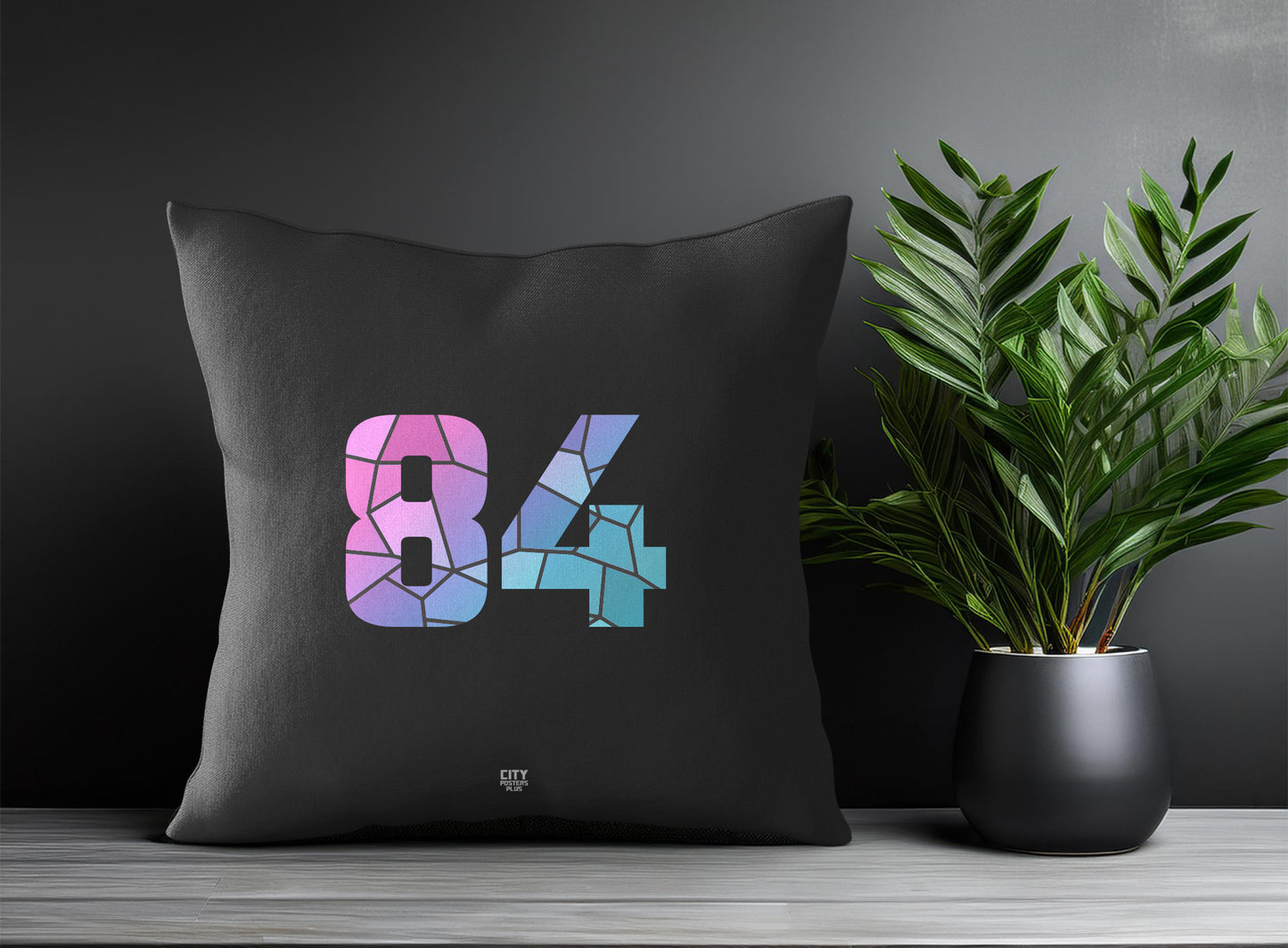 84 Number Pillow Case (Charcoal Grey)