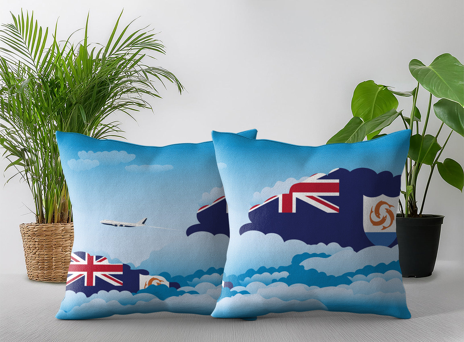 Anguilla Day Clouds Pillow Case