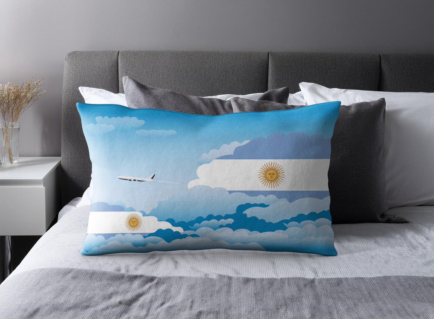 Argentina Day Clouds Pillow Case