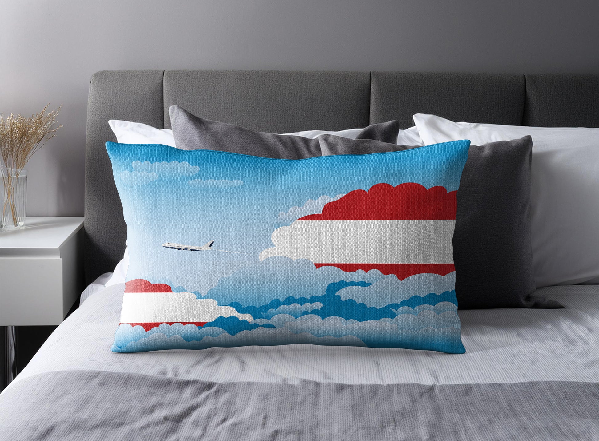 Austria Day Clouds Pillow Case