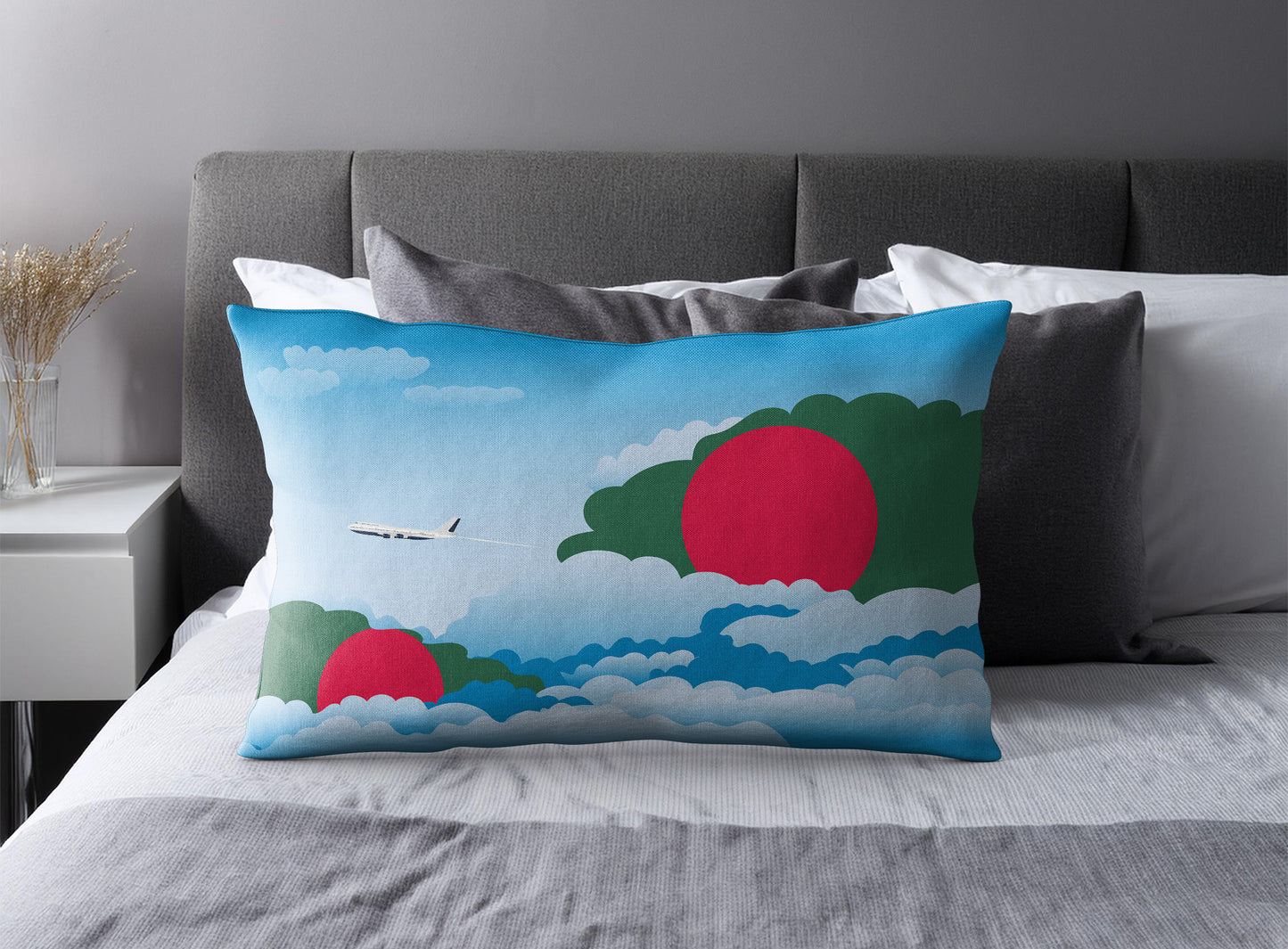 Bangladesh Day Clouds Pillow Case