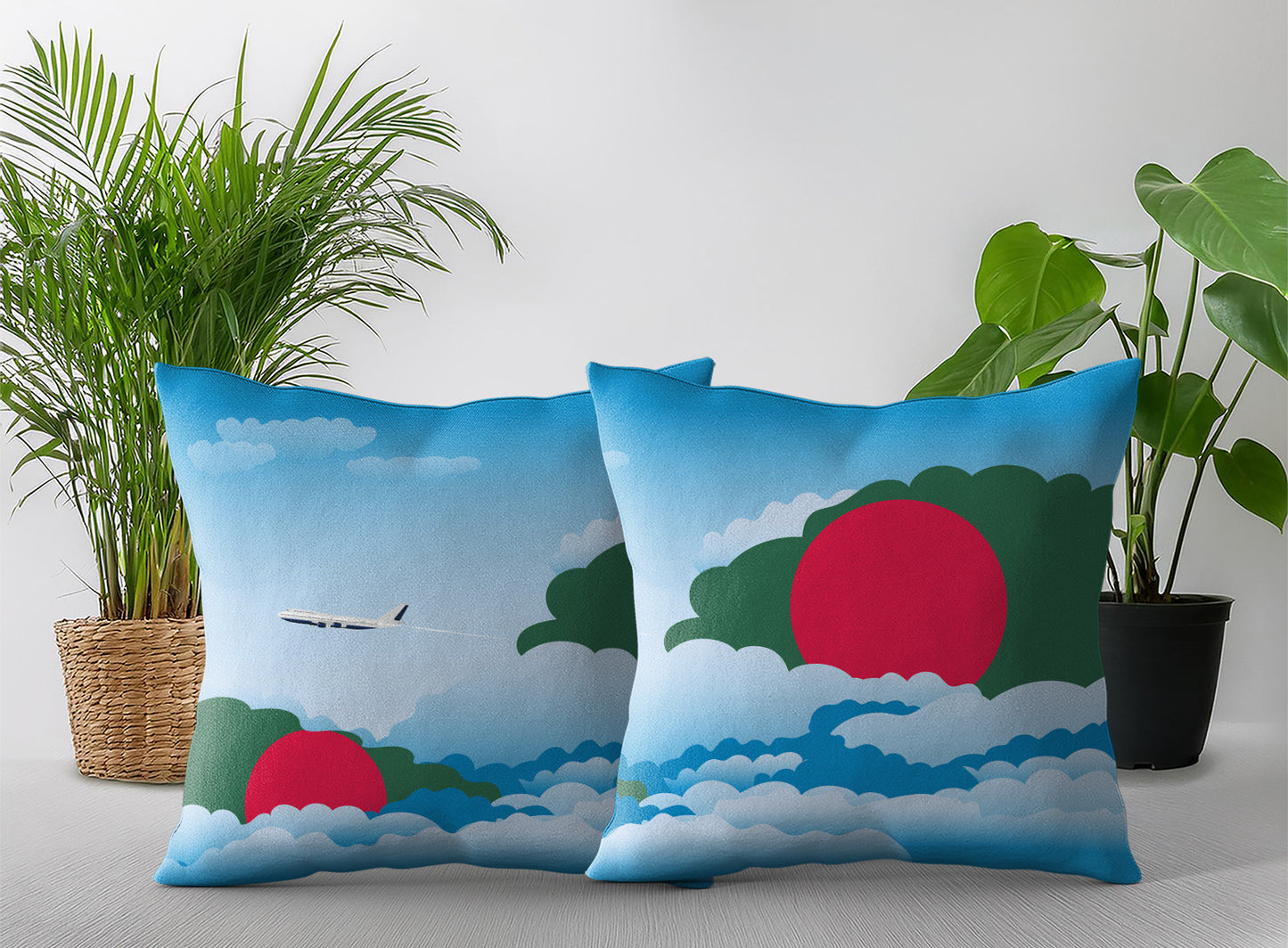 Bangladesh Day Clouds Pillow Case