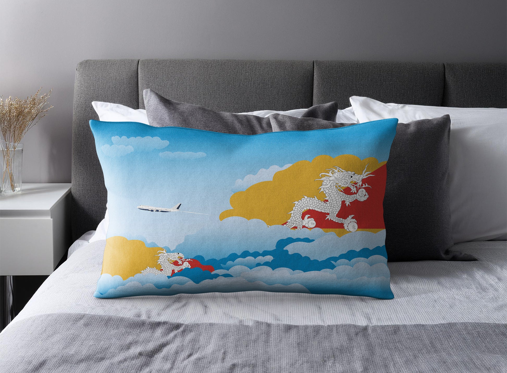 Bhutan Day Clouds Pillow Case