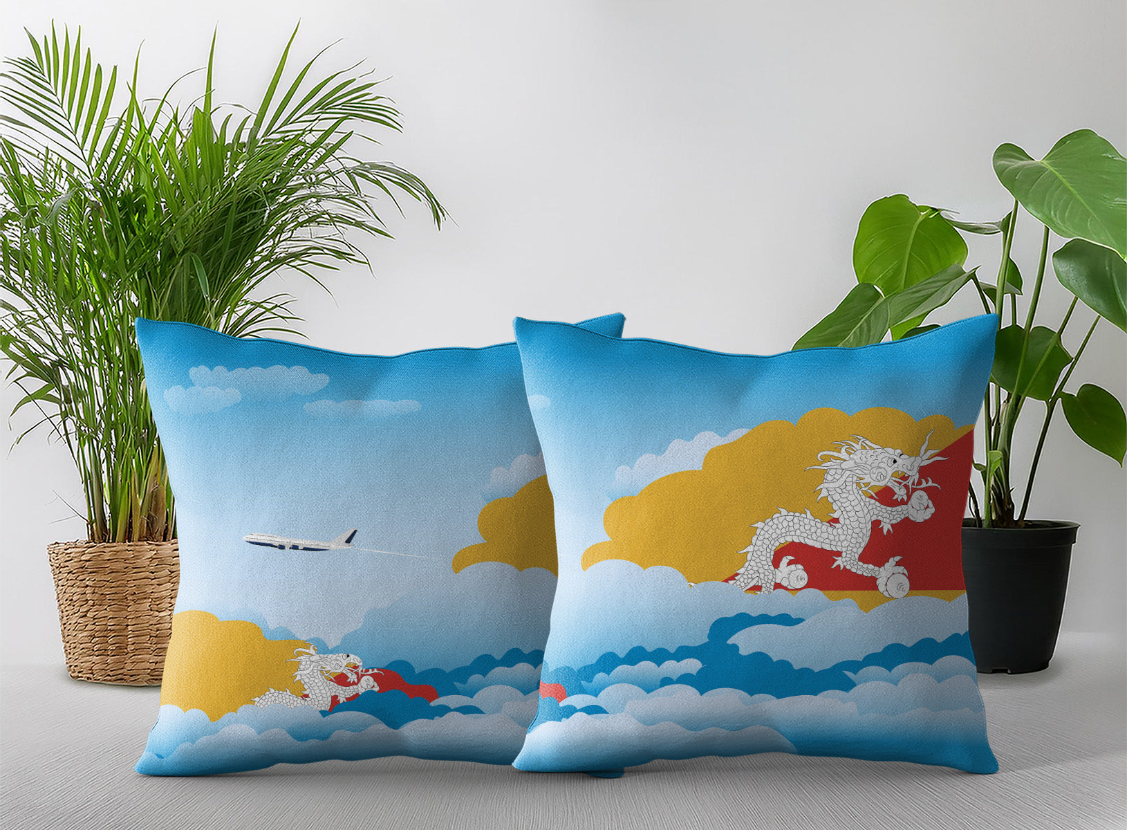 Bhutan Day Clouds Pillow Case