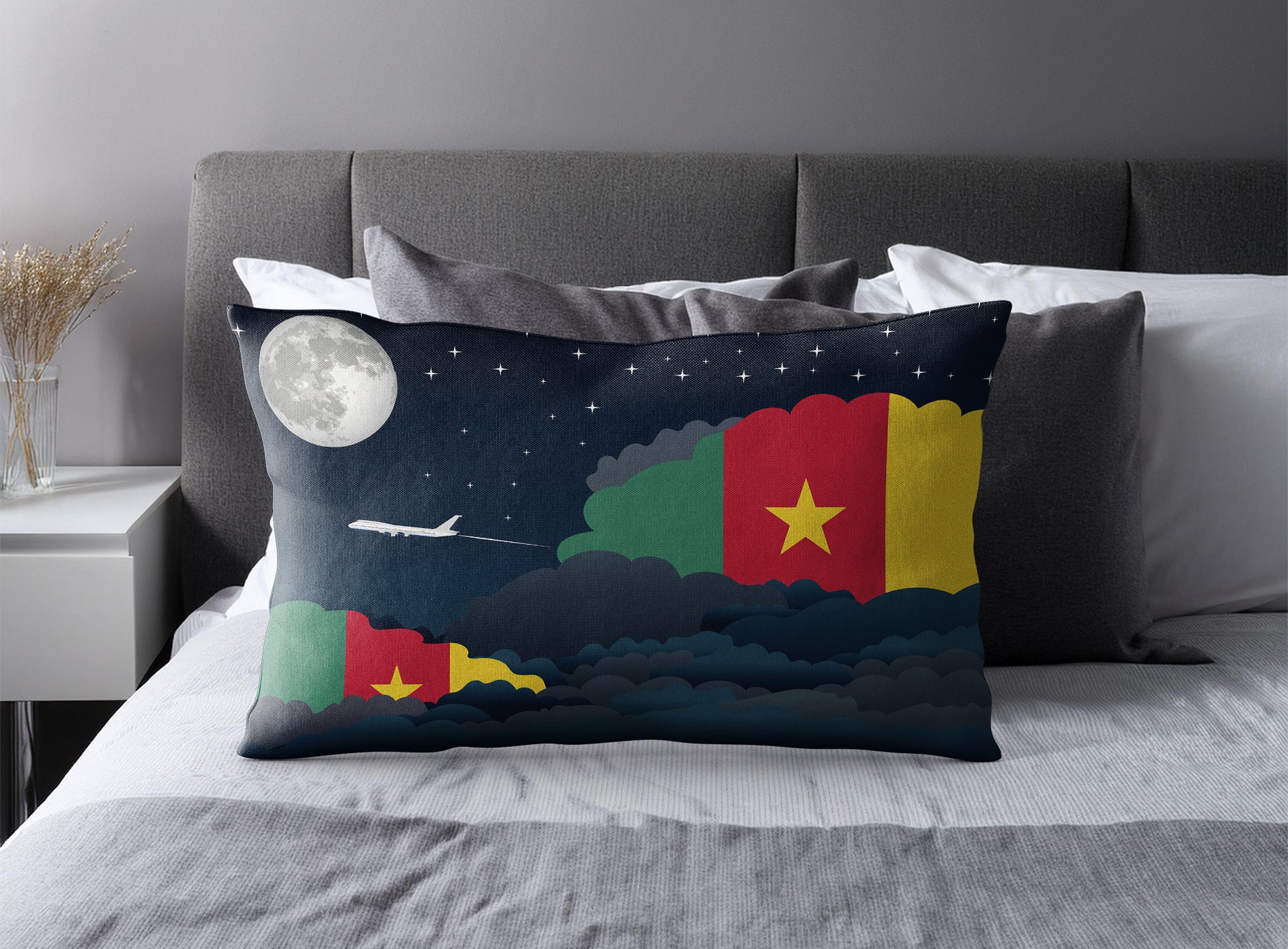 Cameroon Night Clouds Pillow Case and Pillow Throw