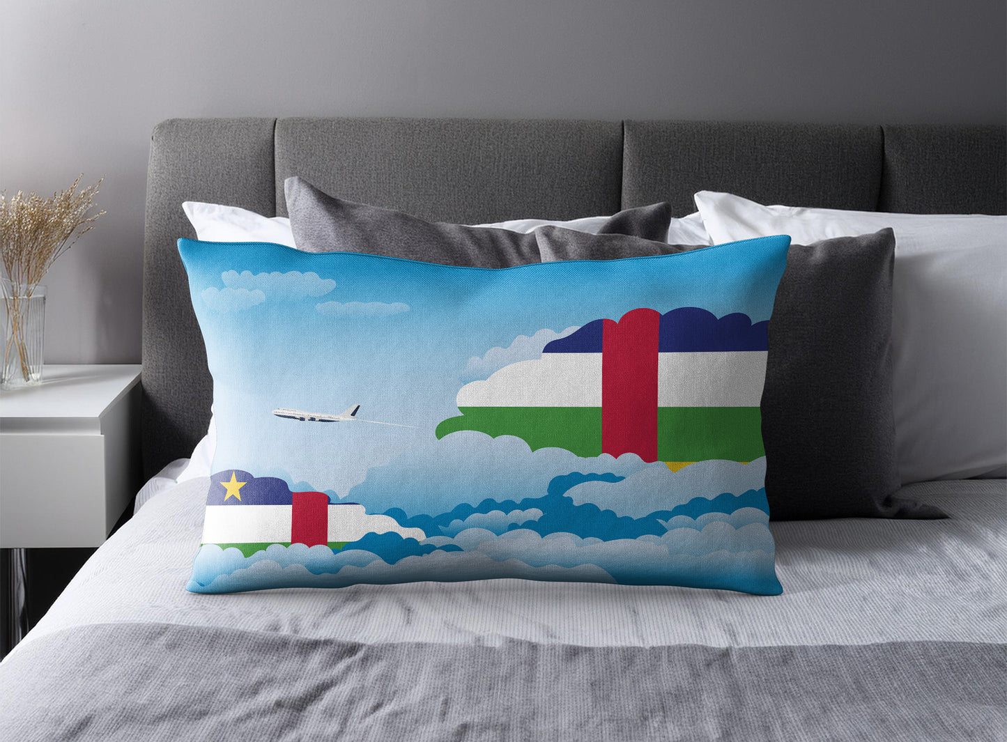 Central African Republic Day Clouds Pillow Case