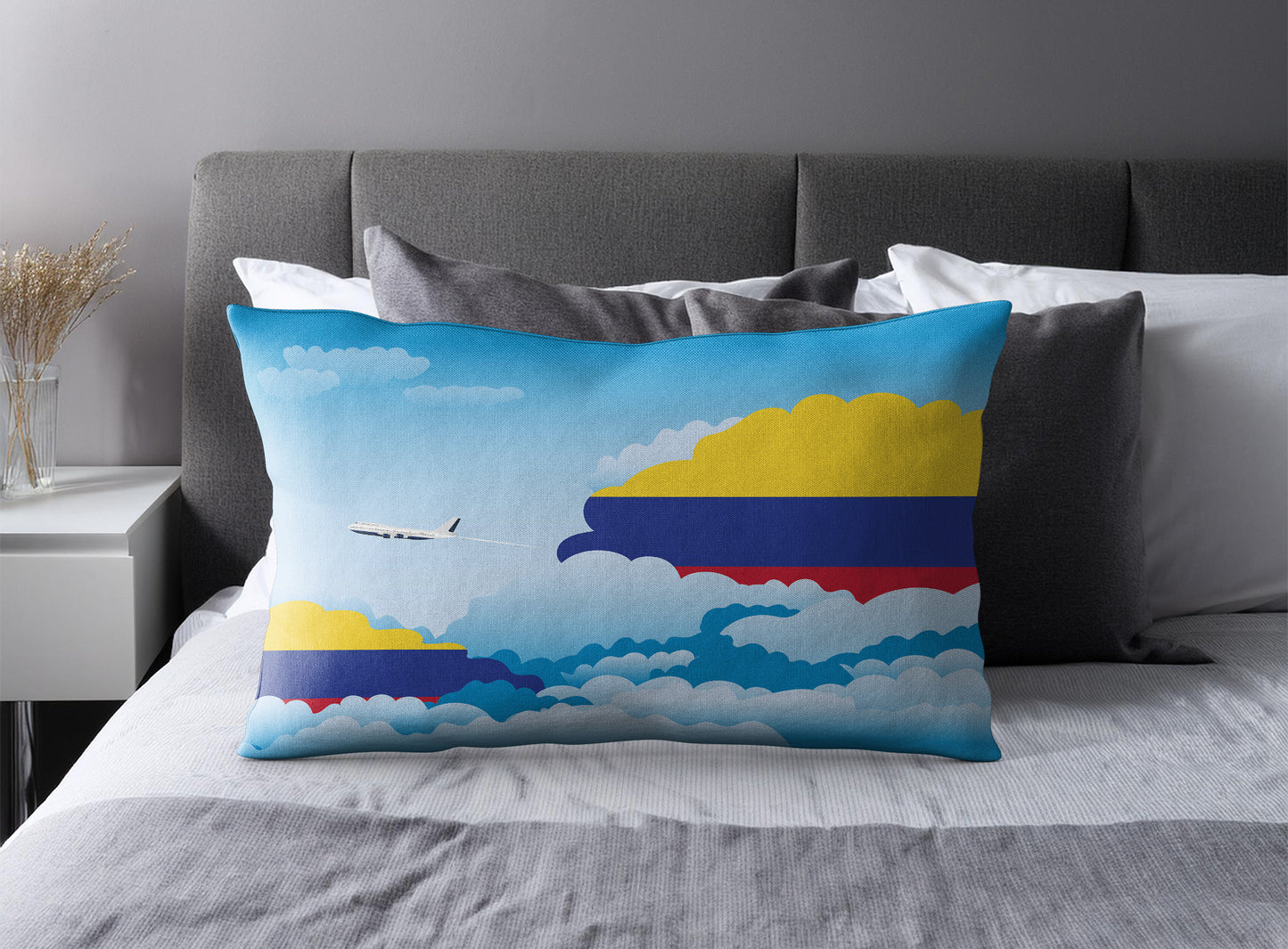 Colombia Day Clouds Pillow Case