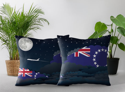 Cook Islands Night Clouds Pillow Case and Pillow Throw