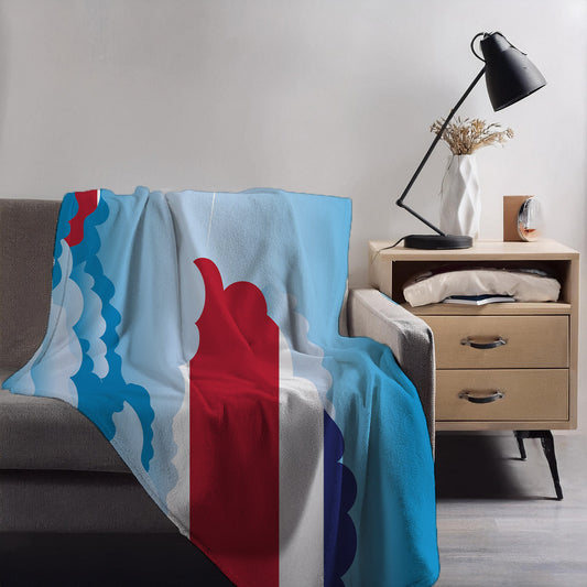 Costa Rica Day Clouds Blanket Throw