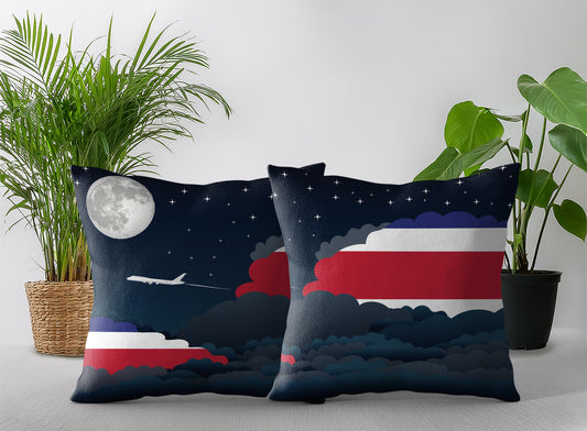 Costa Rica Night Clouds Pillow Case and Pillow Throw