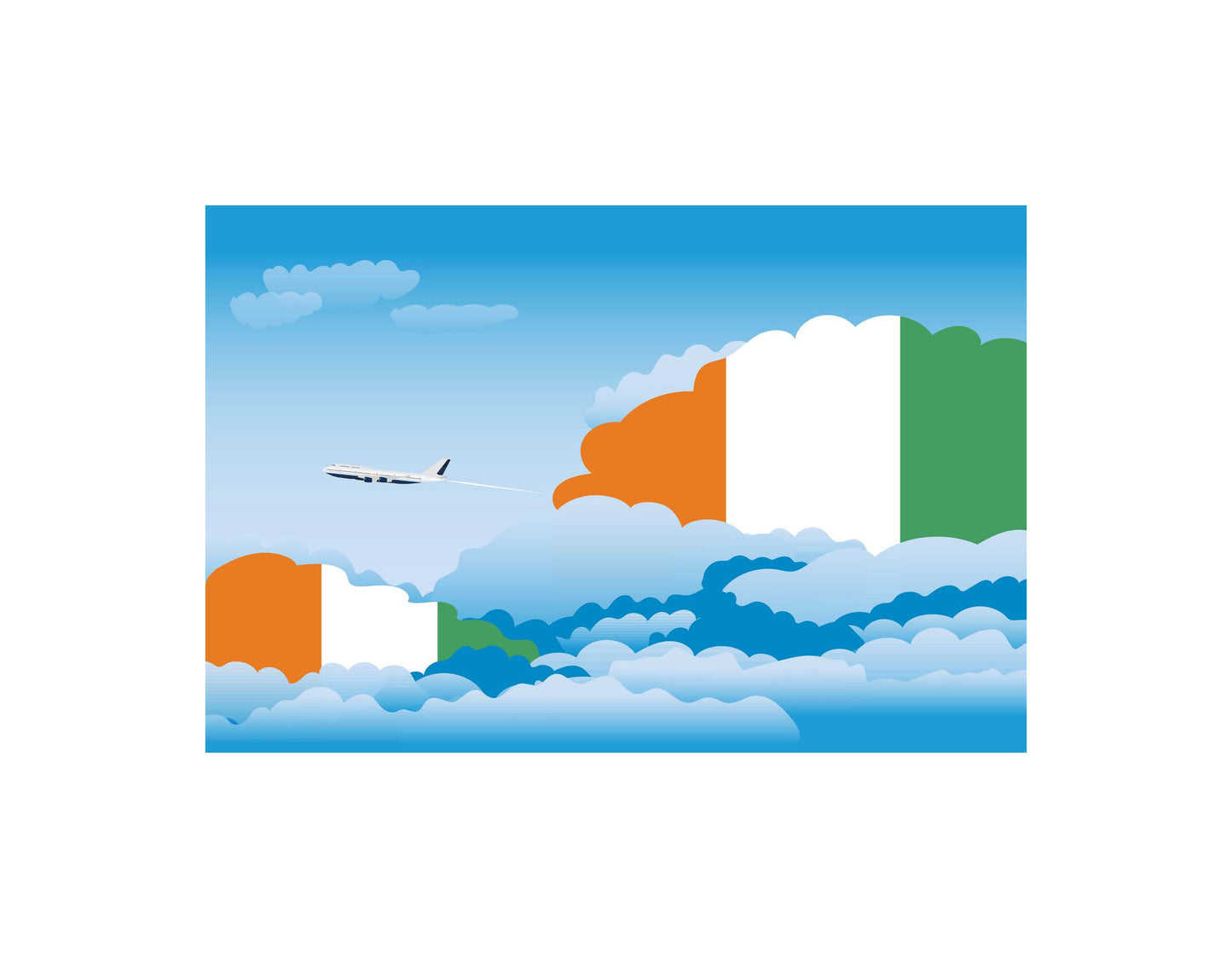 Cote DIvoire Day Clouds Blanket Throw