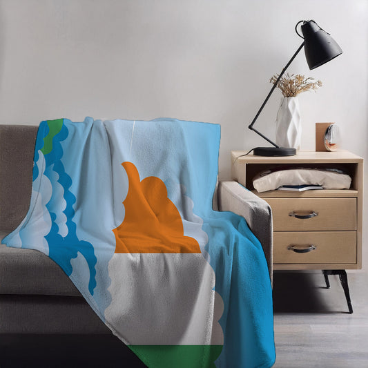 Cote DIvoire Day Clouds Blanket Throw