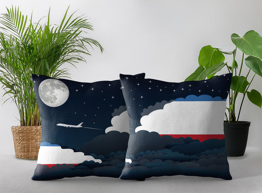Crimea Night Clouds Pillow Case and Pillow Throw
