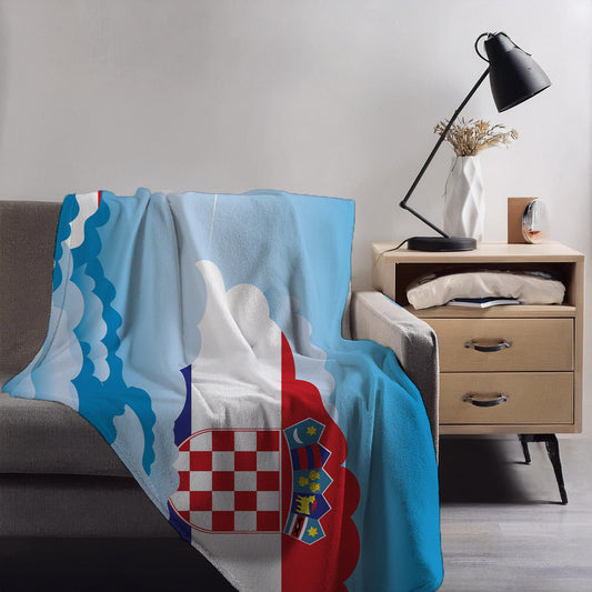 Croatia Day Clouds Blanket Throw
