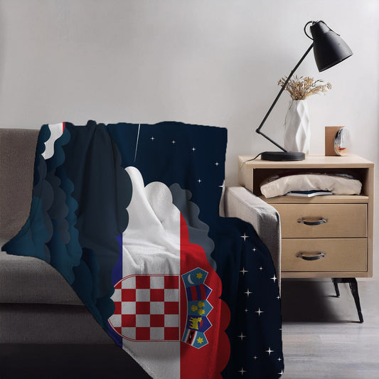 Croatia Night Clouds Blanket Throw