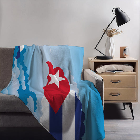 Cuba Day Clouds Blanket Throw