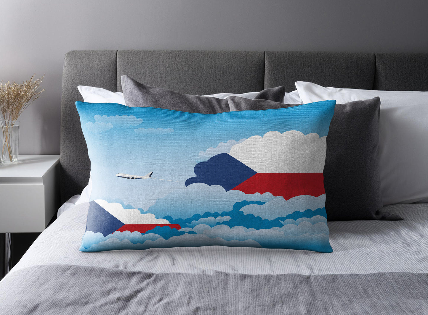 Czech Republic Day Clouds Pillow Case