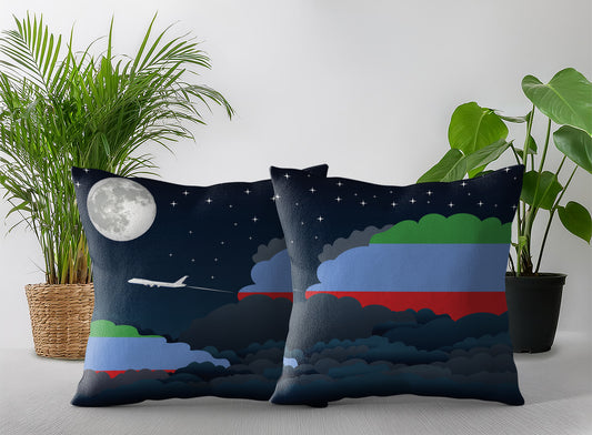 Dagestan Night Clouds Pillow Case and Pillow Throw
