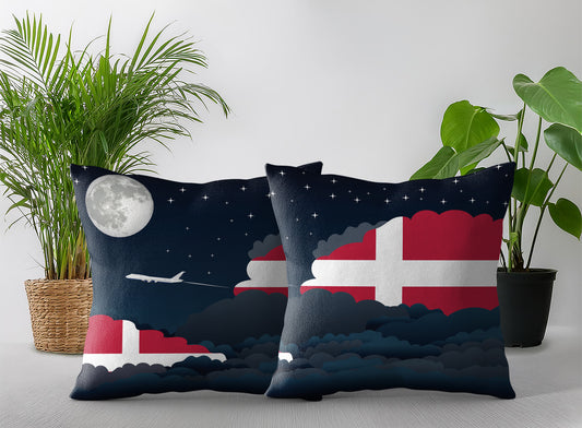 Denmark Night Clouds Pillow Case and Pillow Throw