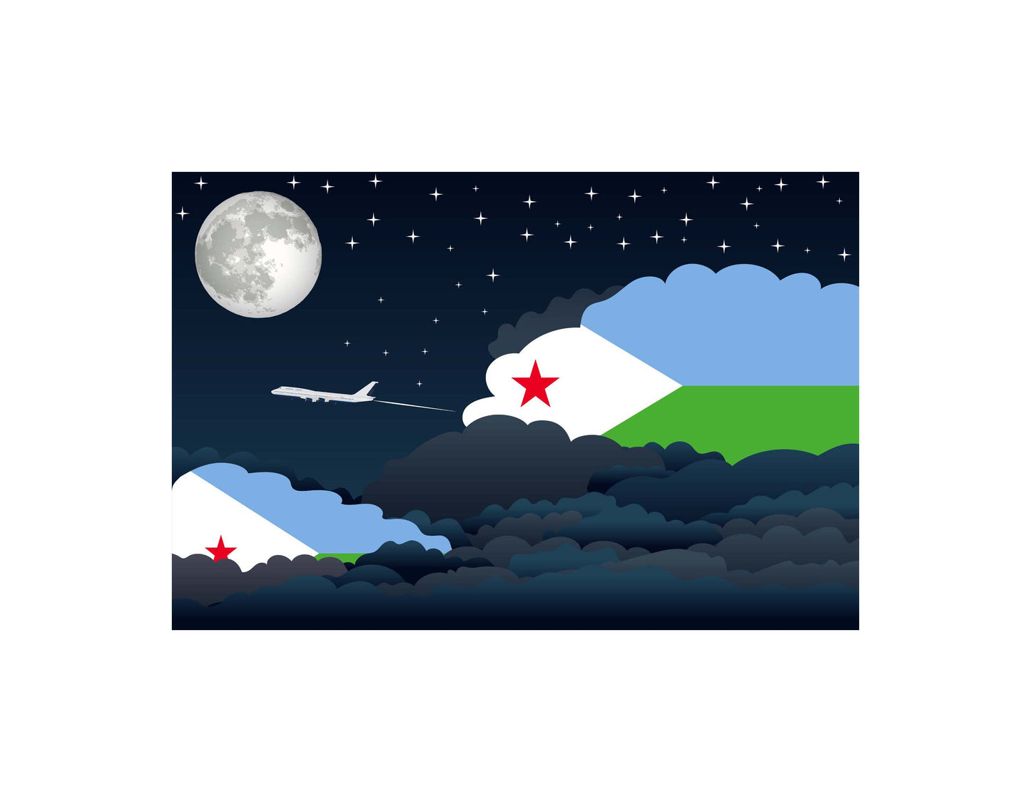 Djibouti Night Clouds Blanket Throw