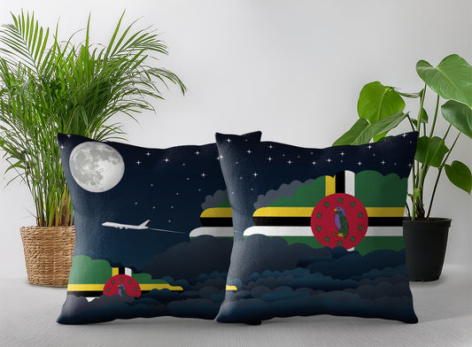 Dominica Night Clouds Pillow Case and Pillow Throw
