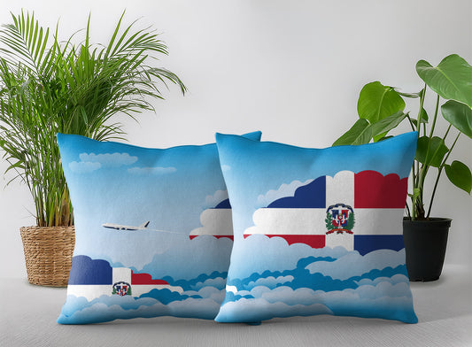 Dominican Republic Day Clouds Pillow Case