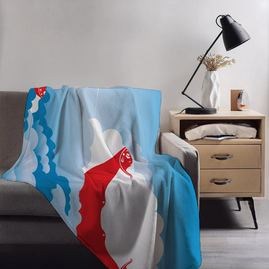 Easter Island Rapa Nui Day Clouds Blanket Throw