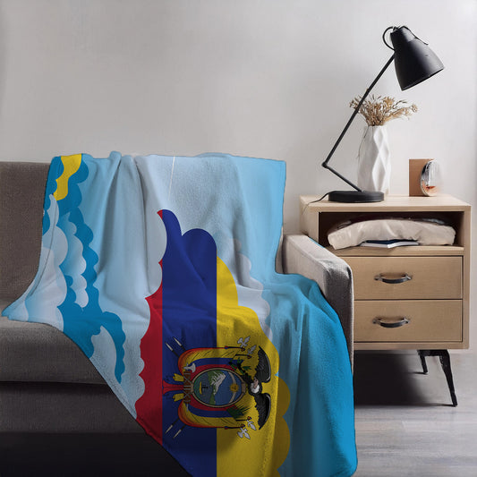Ecuador Day Clouds Blanket Throw