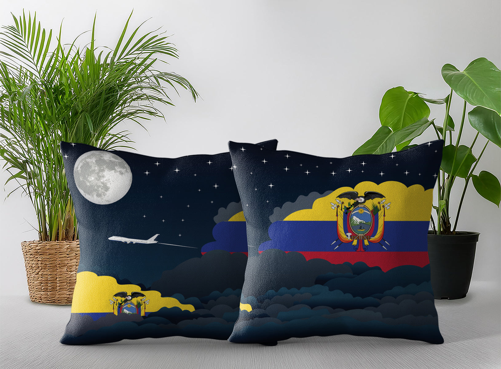 Ecuador Night Clouds Pillow Case and Pillow Throw