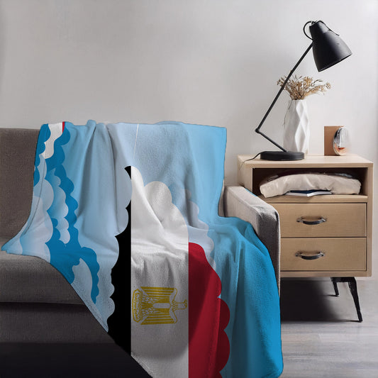 Egypt Day Clouds Blanket Throw