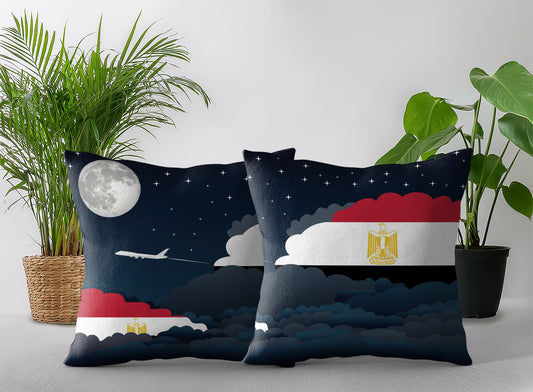 Egypt Night Clouds Pillow Case and Pillow Throw