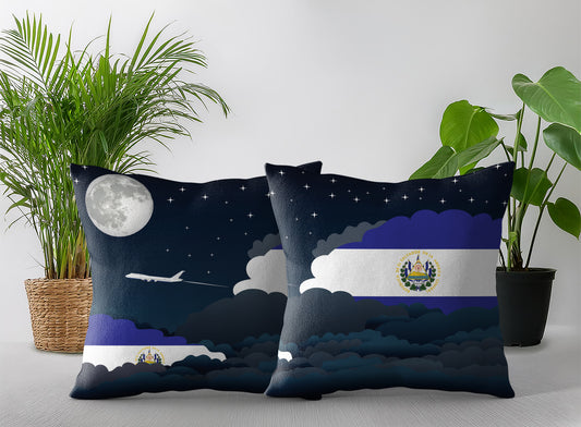 El Salvador Night Clouds Pillow Case and Pillow Throw