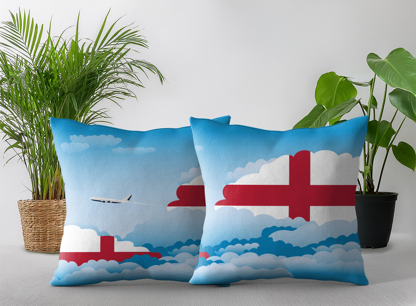 England Day Clouds Pillow Case