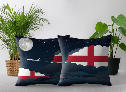 England Night Clouds Pillow Case and Pillow Throw