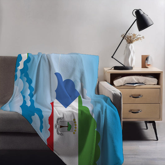 Equatorial Guinea Day Clouds Blanket Throw