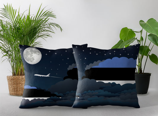 Estonia Night Clouds Pillow Case and Pillow Throw