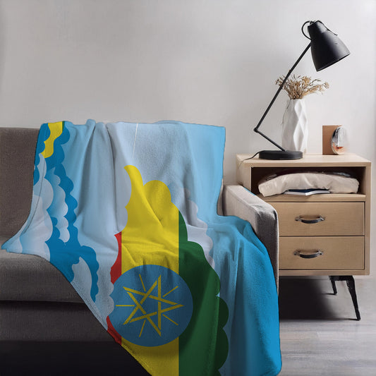 Ethiopia Day Clouds Blanket Throw