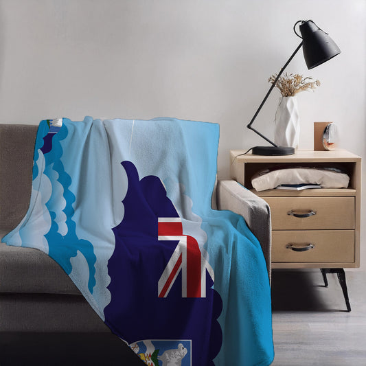 Falkland Islands Day Clouds Blanket Throw