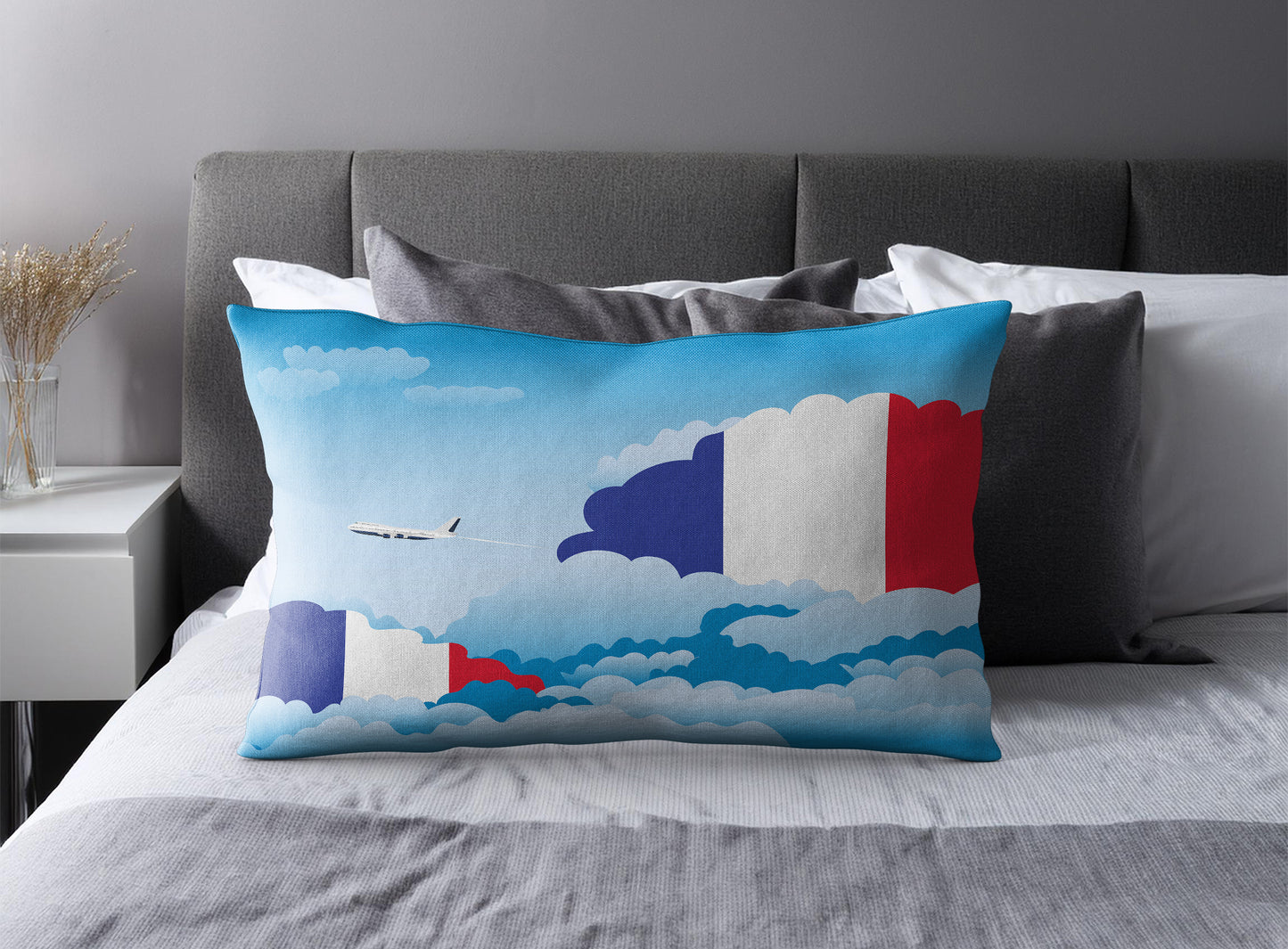 France Day Clouds Pillow Case