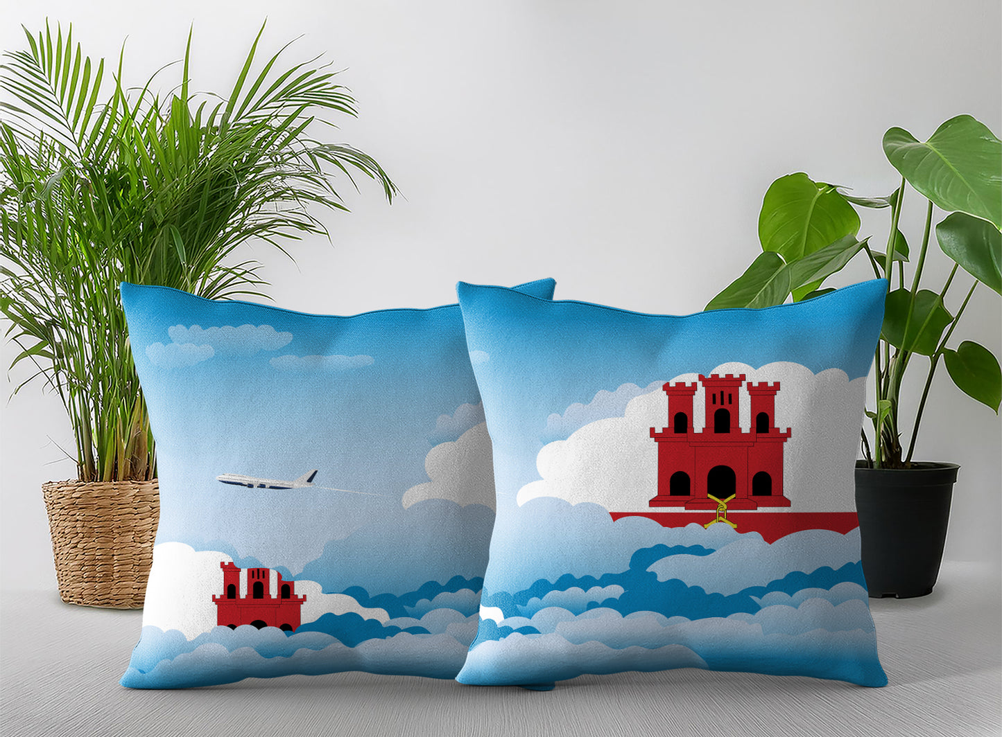 Gibraltar Day Clouds Pillow Case