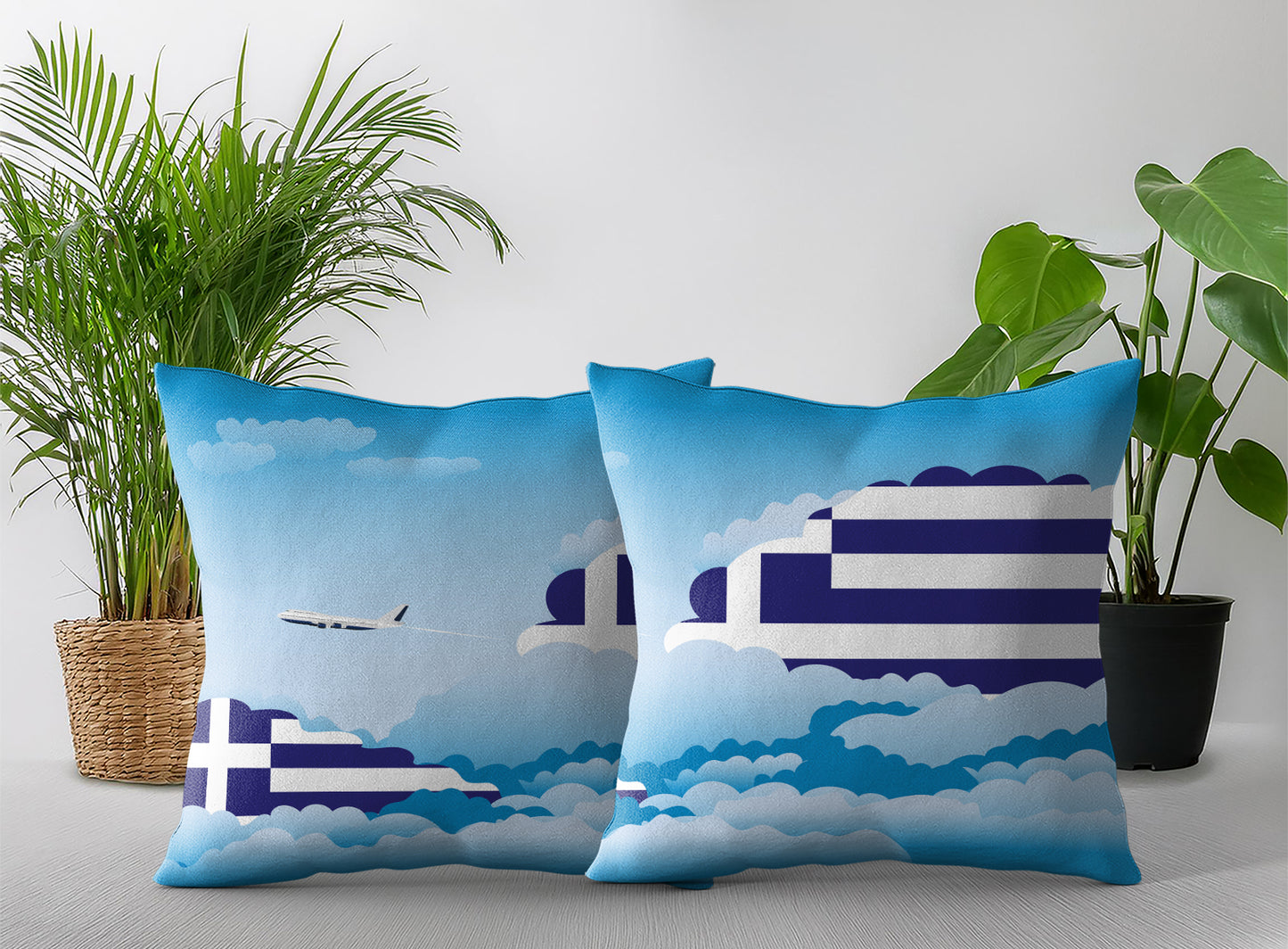 Greece Day Clouds Pillow Case