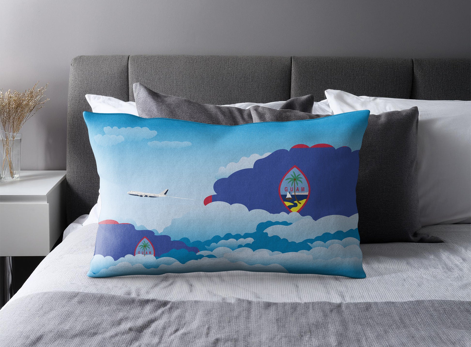 Guam Day Clouds Pillow Case