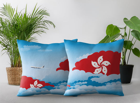 Hong Kong Day Clouds Pillow Case