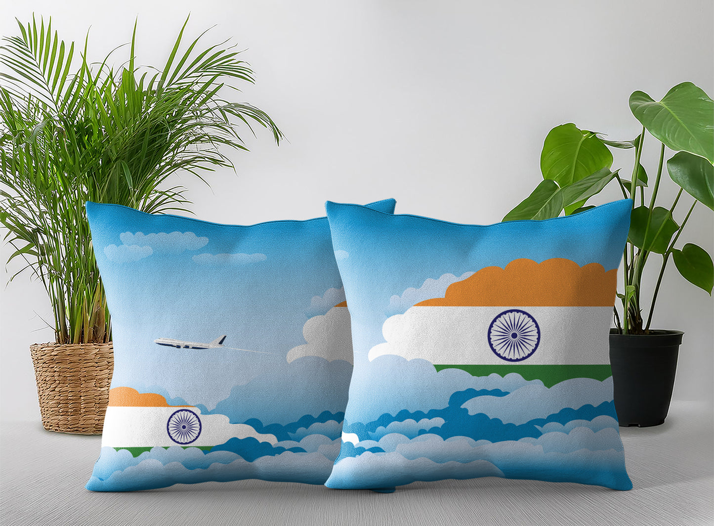 India Day Clouds Pillow Case